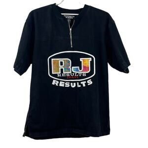 Vtg 90's Results Jeans Men's Quarter Zip Streetwear Shirt Size Large